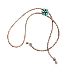 Turquoise Flower Bolo Tie