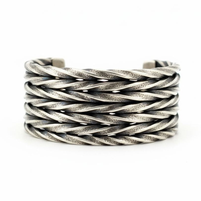 Twisted Wires Mens Cuff by Aaron Anderson
