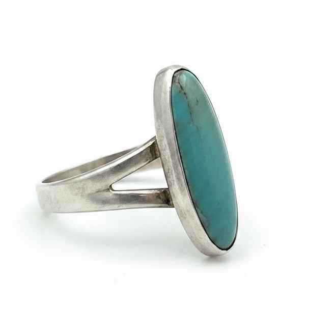 Vintage Green Turquoise Cocktail Ring