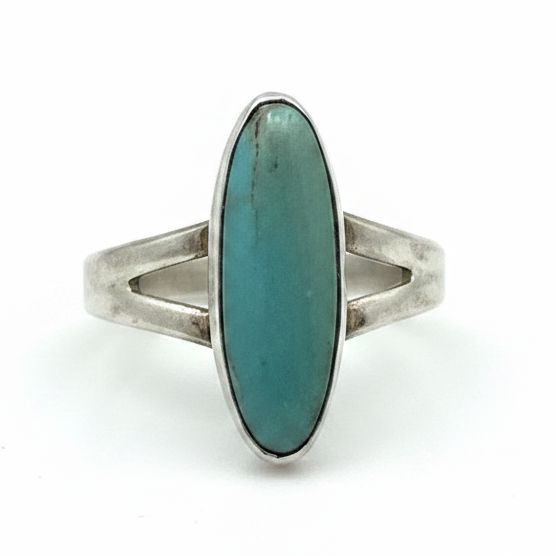 Vintage Green Turquoise Cocktail Ring