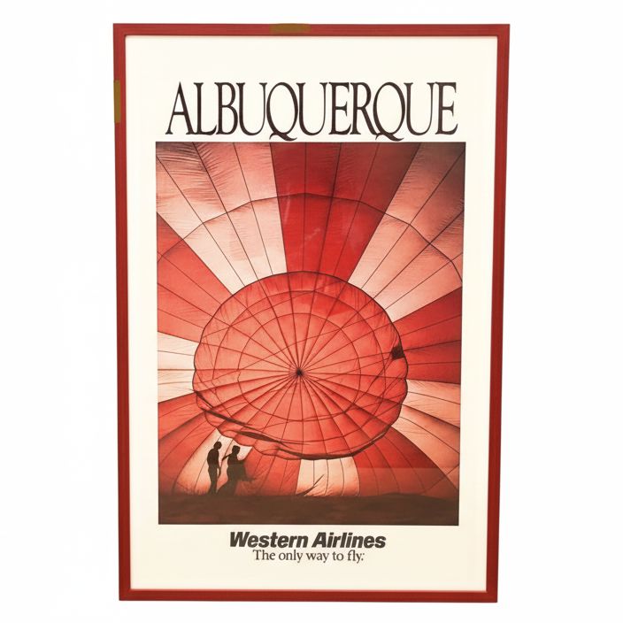 Vintage Western Airlines Albuquerque Poster