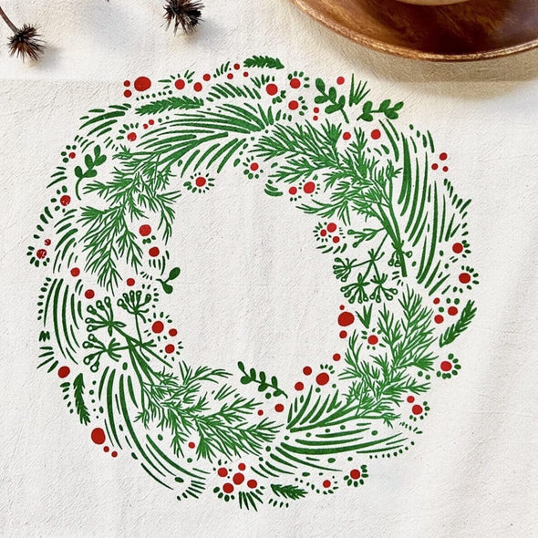 Christmas Wreath Kitchen Towel