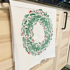 Christmas Wreath Kitchen Towel