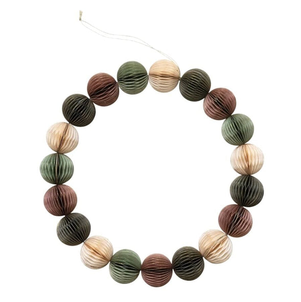 Honeycomb Paper Ball Wreath