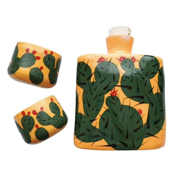 Cactus Flask & Copita Cups Set