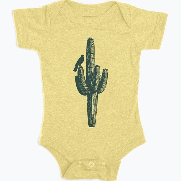 Saguaro Cactus Onesie Yellow