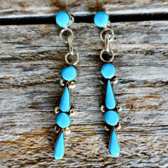Kingman Turquoise Dangle Earrings