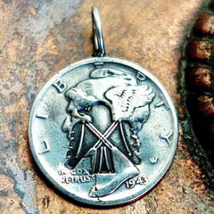 Vintage Dime Thunderbird Pendant