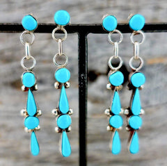 Kingman Turquoise Dangle Earrings