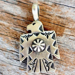Thunderbird Charm Navajo Silver