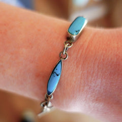 Turquoise Link Bracelet Vintage