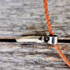 Sterling Arrowhead Pendant on Leather Cord