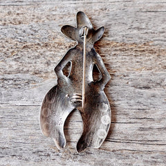 Sterling Cowboy Pin Bell Trading Post