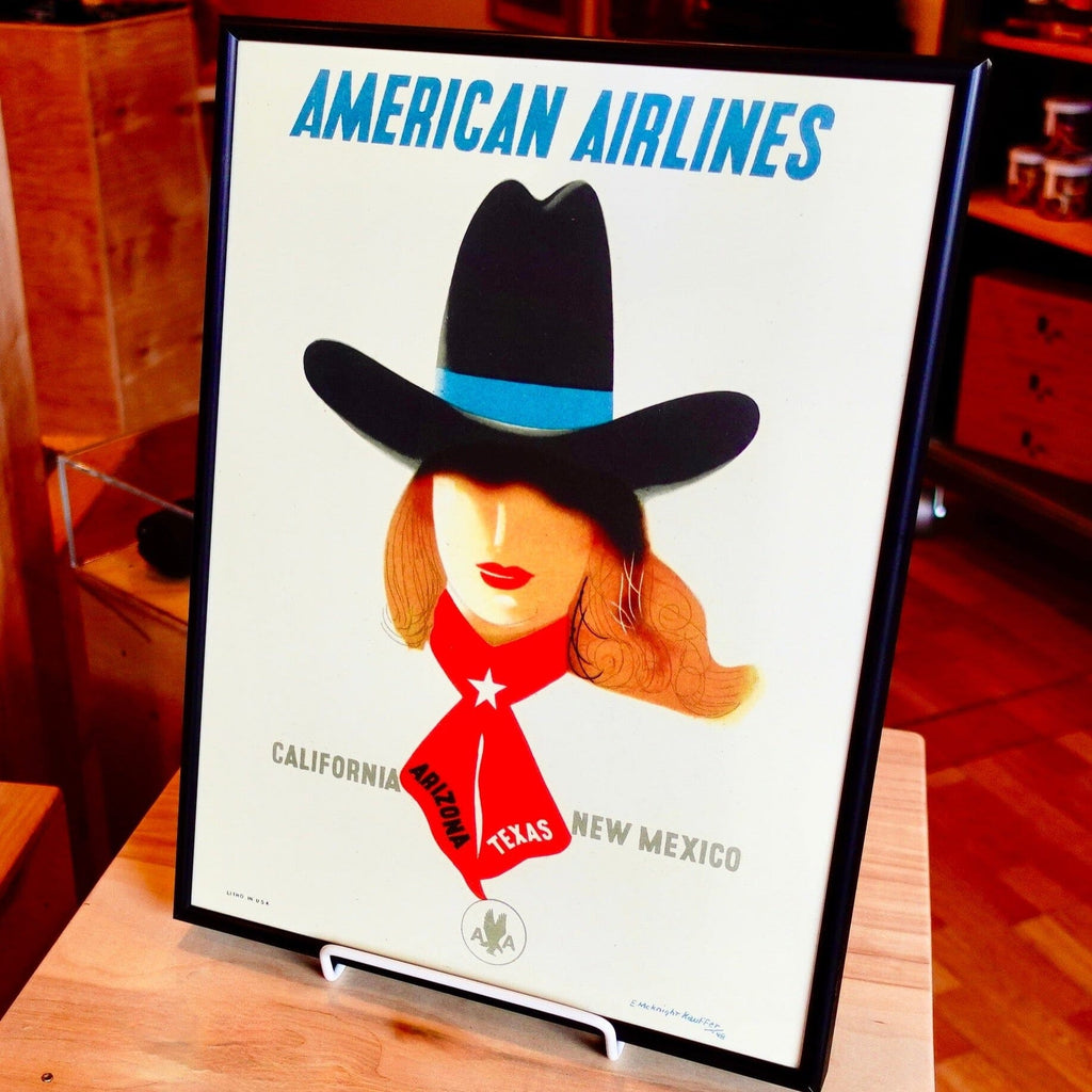 American Airlines Cowgirl Poster Print