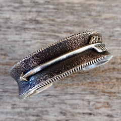 Tufa Cast Arrow Cuff by Aaron Anderson