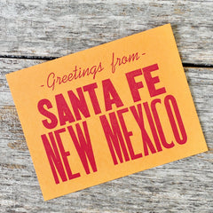Greetings From Santa Fe Postcard