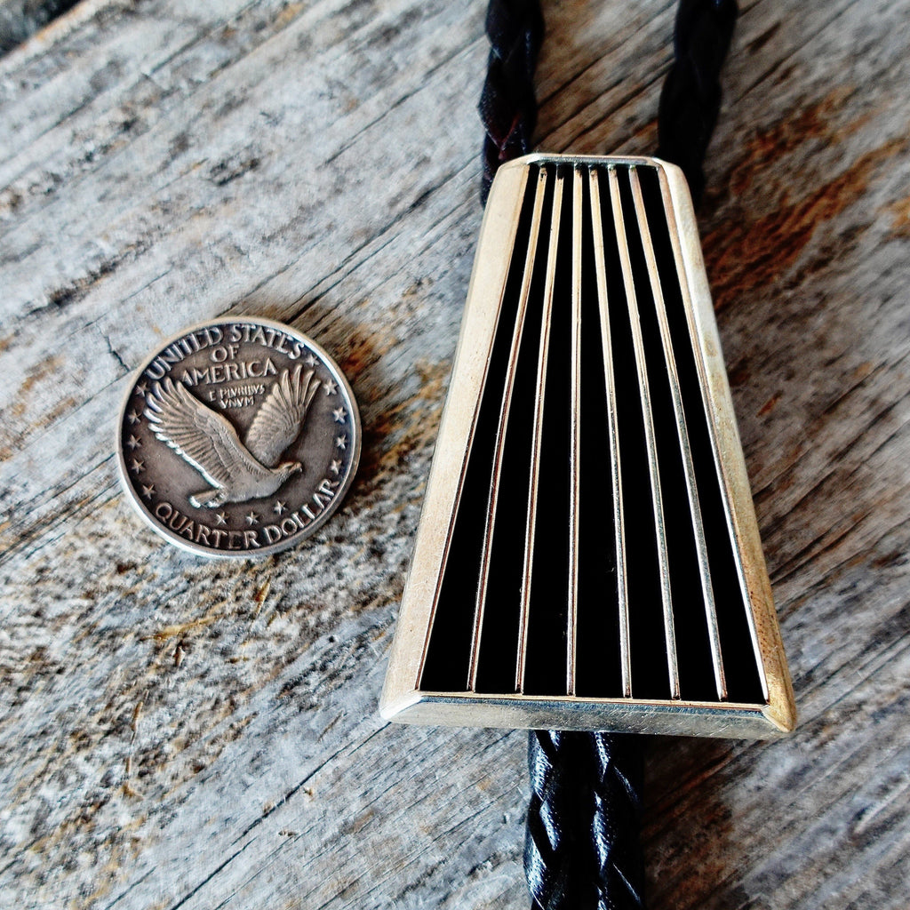 Tom Hawk Navajo Silver Bolo Tie