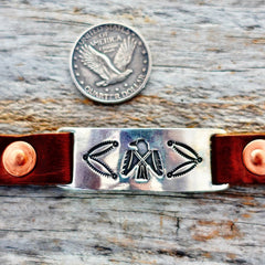 Thunderbird Leather Cuff Bracelet
