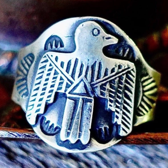 Mens Thunderbird Ring Fred Harve Style