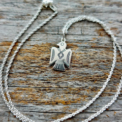 Old Bell Thunderbird Charm Necklace