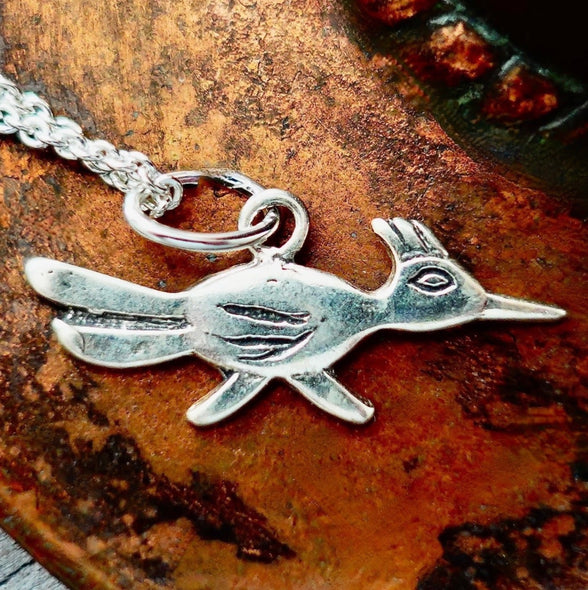 Roadrunner Sterling Charm Necklace