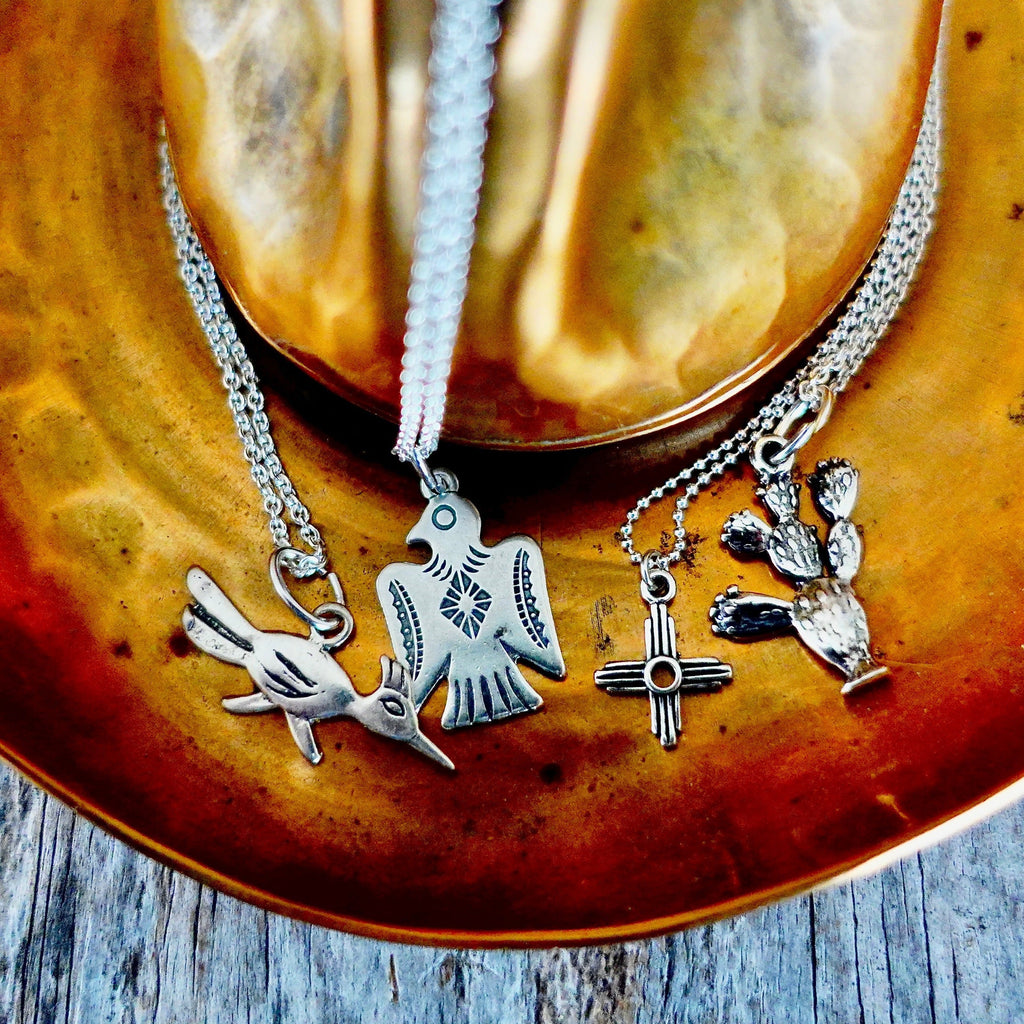 New Mexico Sterling Charm Necklaces