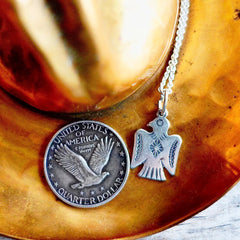 Retro Thunderbird Charm Necklace