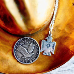 Retro Thunderbird Charm Necklace