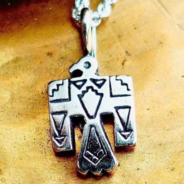 Thunderbird Sterling Charm Necklace