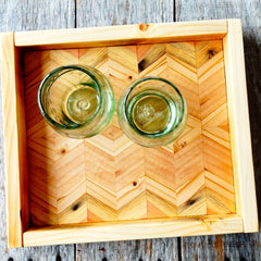 Zig Zag Wood Serving Tray