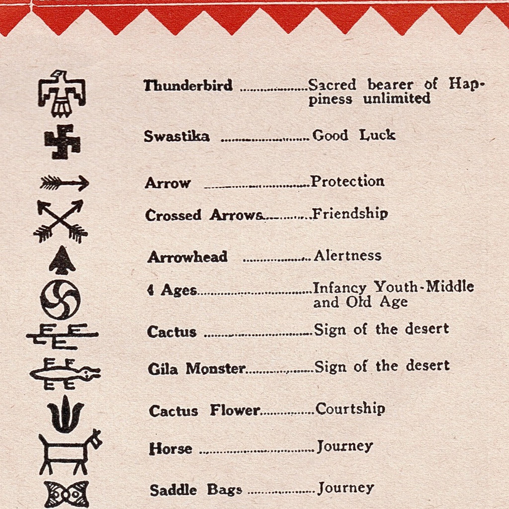 Old Fred Harvey Indian Symbols