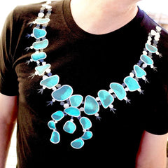 Black T-Shirt with Squash Blossom