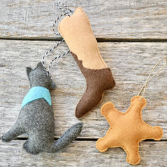 Handmade Christmas Ornaments Western Theme