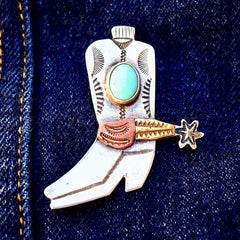 Cowboy Boot Pin Manuelito Trading Post