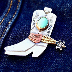 UITA Manuelito Trading Post Cowboy Boot Pin