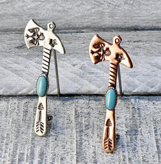 Sterling & Copper Tomahawk Pin Set