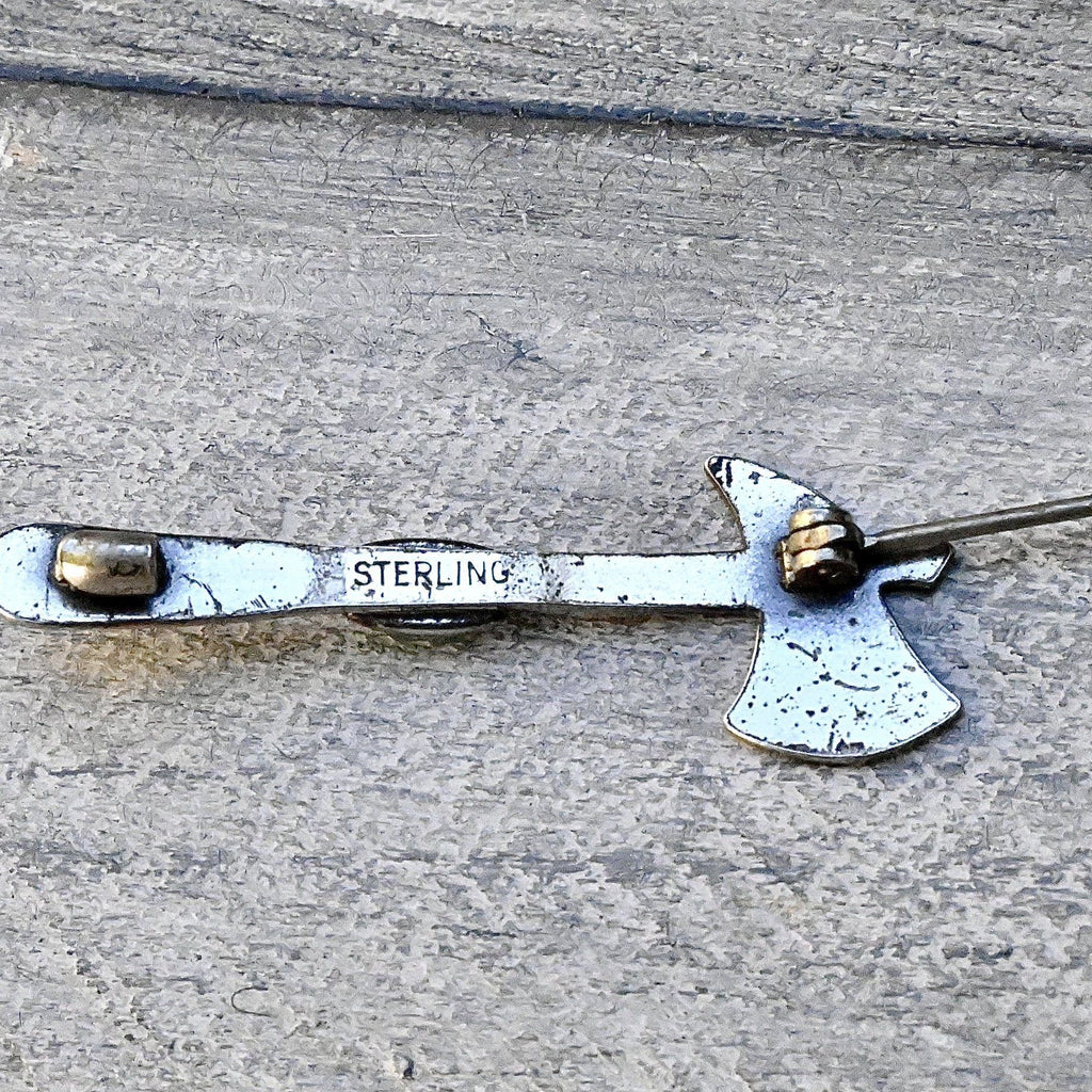 Sterling Hallmark on Old Tomahawk Pin